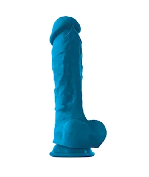 Coloursoft 8" Soft Dildo- Blue - Blue - 8 Inch — image 3 of 4