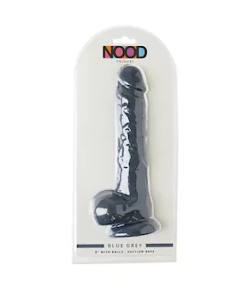 Nood Colours 8 Inch Realskin Dildo - Blue - 8 Inch — image 5 of 6