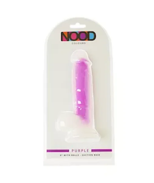 Nood Colours 6 Inch Realskin Dildo - Purple - 6 Inch — image 5 of 6