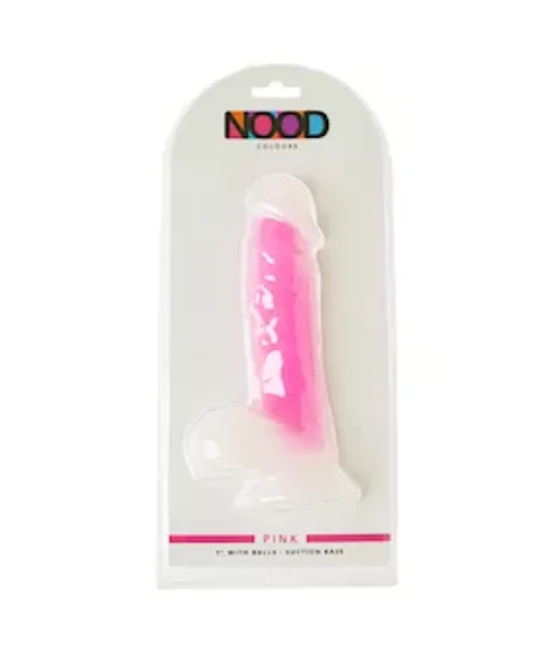 Nood Colours 7 Inch Realskin Dildo - Pink - 7 Inch — image 6 of 7