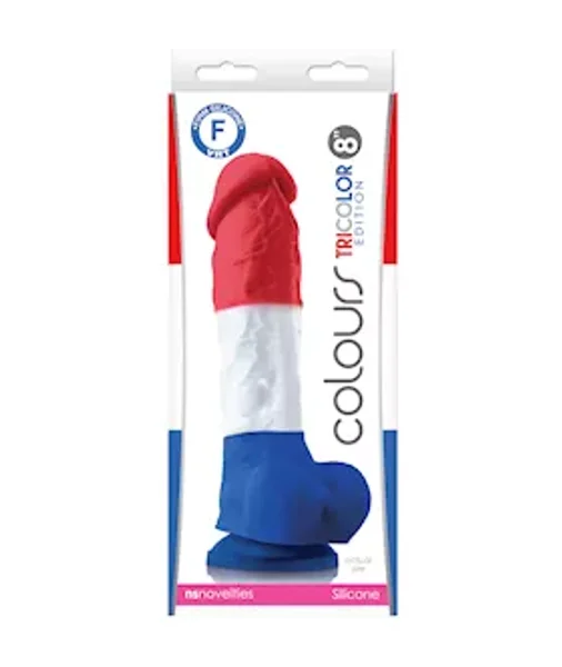 Colours Pleasures Tri-colour Dildo - 8.9 Inch - Multi - 8 Inch — image 5 of 5