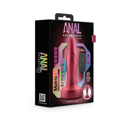 Butt Plugs Anal Adventures Matrix Atomic Plug With Remote Martian Wine