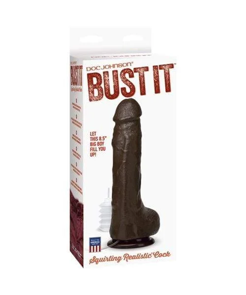 Bust It Squirting Realistic Cock - Black