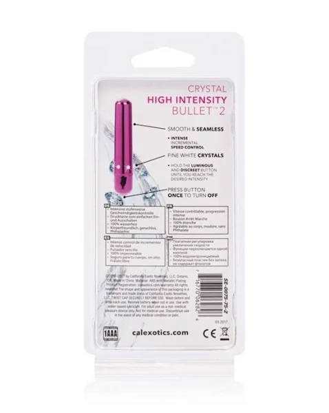 Crystal High Intensity Bullets 2 - Pink - 3.5 Inch