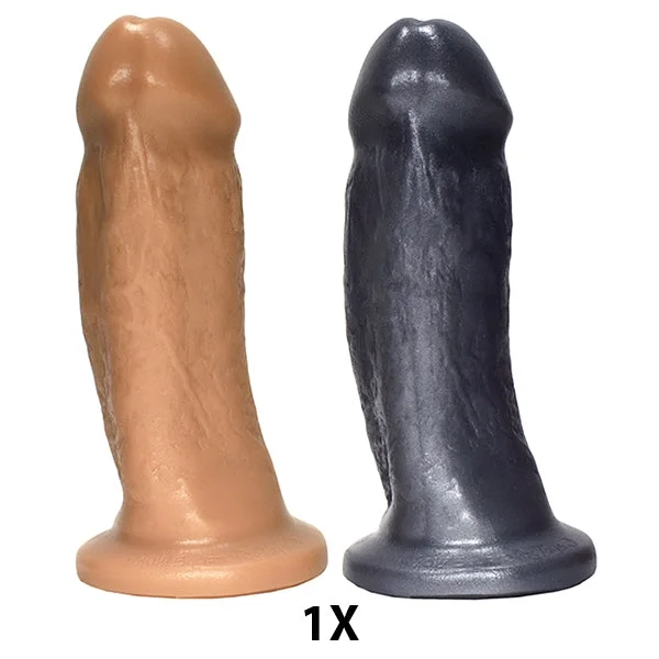 SquarePegToys® Nathan Harness SuperSoft Bronze Silicone Dildo with Suction Cup