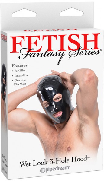 Wet Look 3-Hole Hood For Him