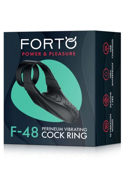 Forto F-48 - Perineum Vibrating Double Cock Ring — image 5 of 25