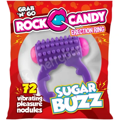 Rock Candy Sugar Buzz Purple Single Speed Vibrating Cock Ring