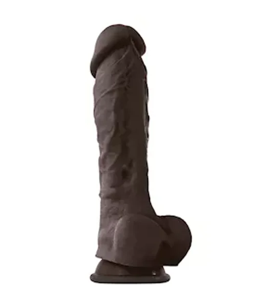Colours Pleasures Dildo With Balls - 8 Inch - Brown - 8 Inch — image 4 of 5