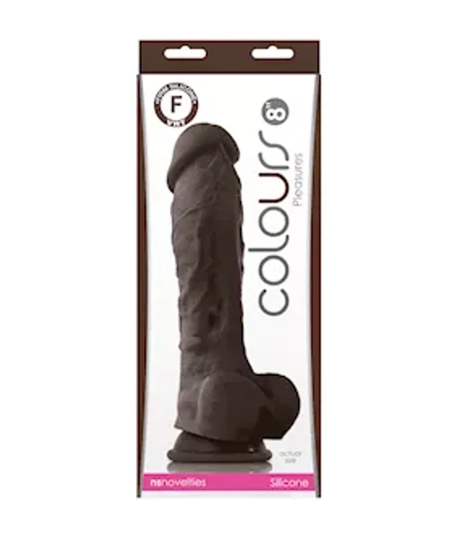 Colours Pleasures Dildo With Balls - 8 Inch - Brown - 8 Inch — image 5 of 5