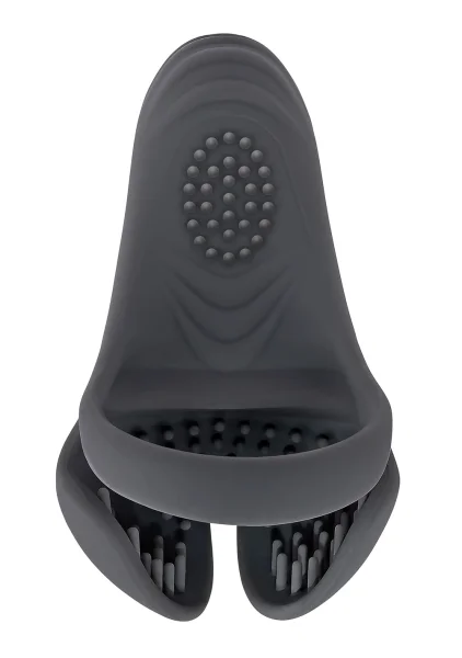 Gender X Undercarriage Rechargeable Silicone Waterproof Vibrating Cock Ring - Gray
