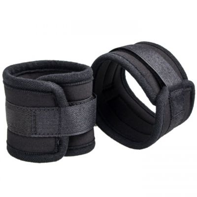 Bondara Black Soft Velcro Wrist Cuffs