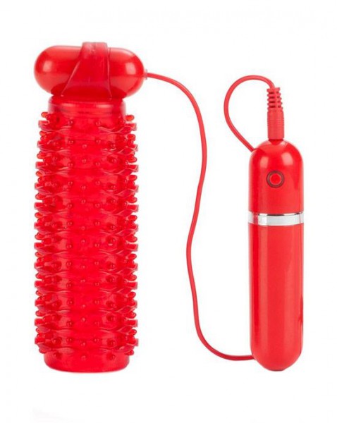 10 Function Adonis Vibrating Stroker Red