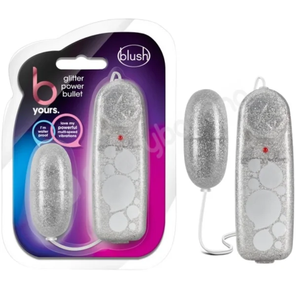 B Yours Glitter Silver Power Bullet With Controller