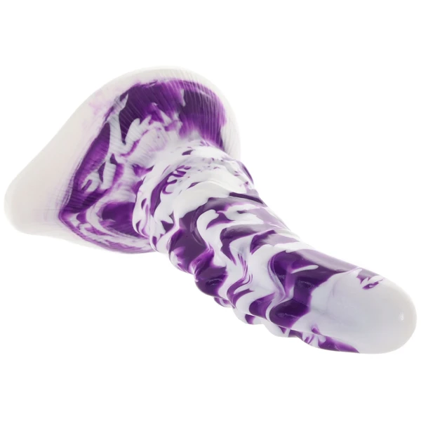 Stardust Alien 7.5" Silicone Suction Cup Dildo - Purple & White