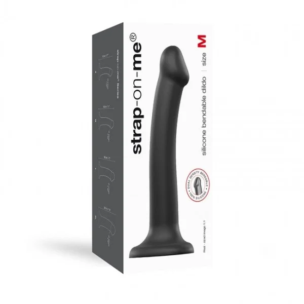 Strap On Me Dual Density Bendable Dildo Black