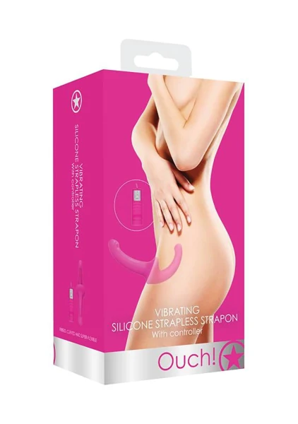 OUCH! Vibrating Silicone Strapless Strap-On