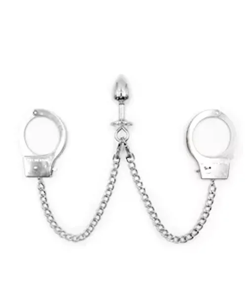 Gingerly Cuffs With Plug - Silver - 2.7 Inch — image 2 of 4