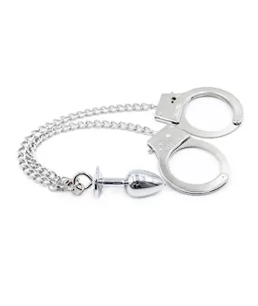 Gingerly Cuffs With Plug - Silver - 2.7 Inch — image 3 of 4