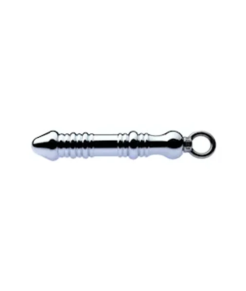 Kink Range Metal Phallic Plug With Ring - Silver - 7 Inch — image 6 of 6