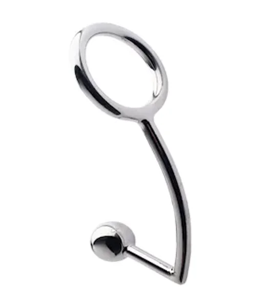 Anal Anchor Ball Ring  - Silver - 50mm — image 3 of 4