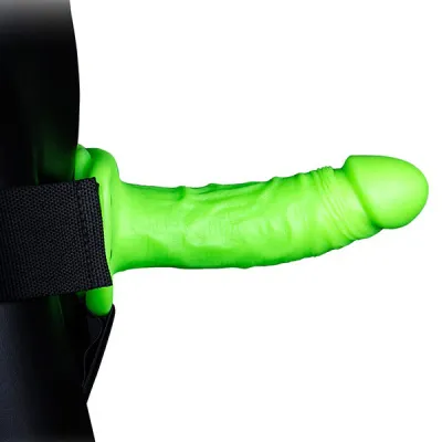 Ouch Glow In the Dark Realistic Hollow Strap On Dildo
