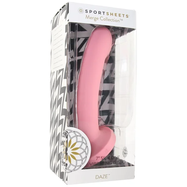 Sportsheets Daze 7” Vibrating Silicone Dildo Pink