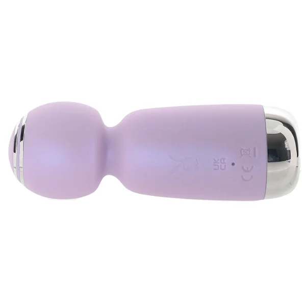 Playboy Pleasure Royal Rechargeable Silicone Vibrating Mini Massage Wand - Lavender