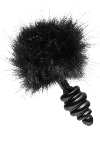 Black Bunny Tail Anal Plug