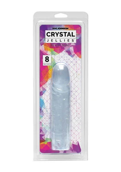 Crystal Jellies 8 inch Classic Dildo - Purple