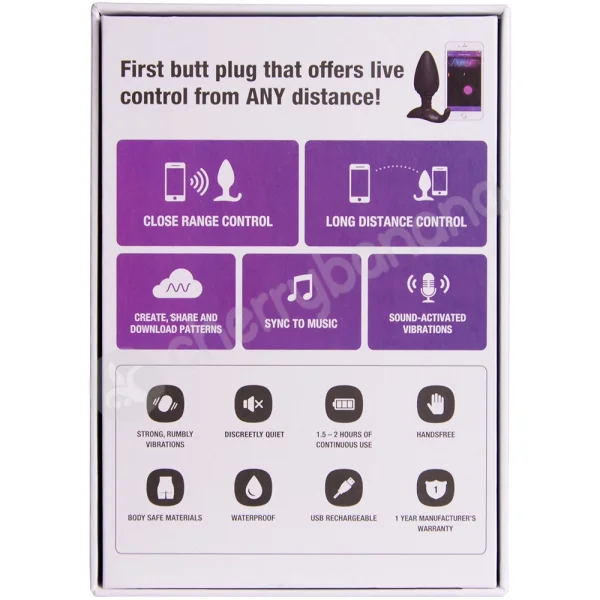 Lovense Hush 1.5" Wide App Controlled Vibrating Butt Plug