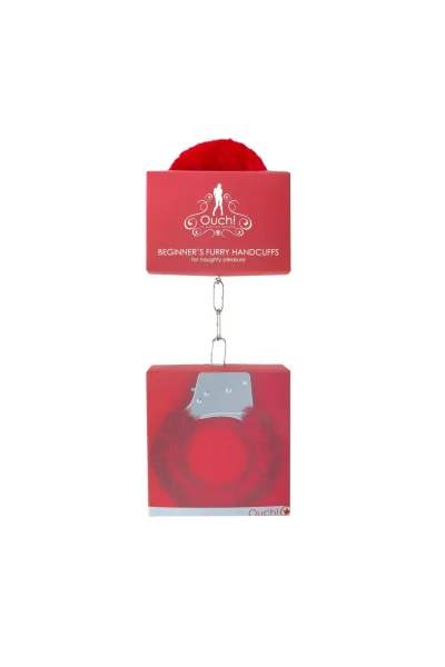 Beginner's Furry Handcuffs - Red