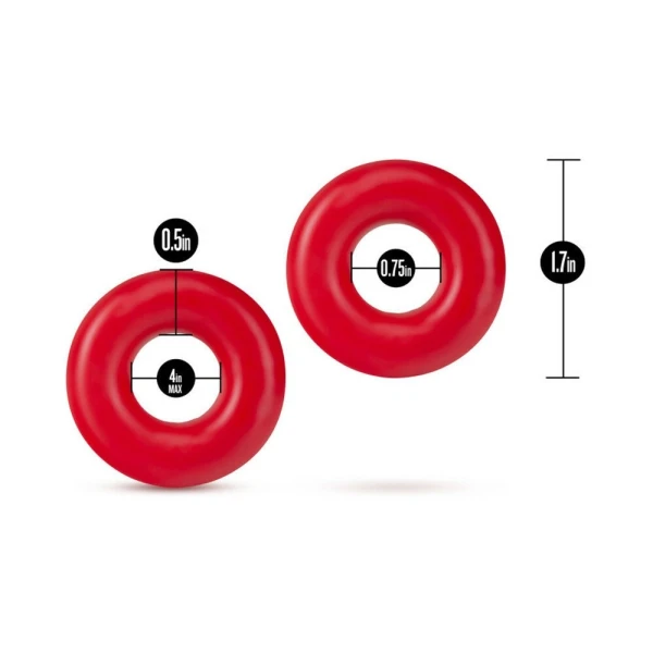 Stay Hard - Donut Rings Oversized - Red — image 14 of 16