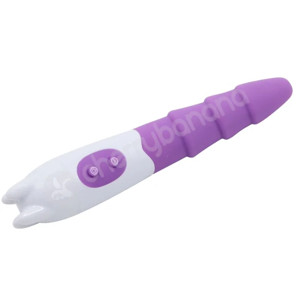 Cherry Banana Purple 10 Speed Ribbed Pleasure Vibrator