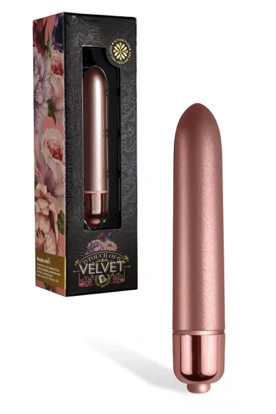 Rocks Off Touch Of Velvet Rose Gold 3.5" Bullet Vibrator