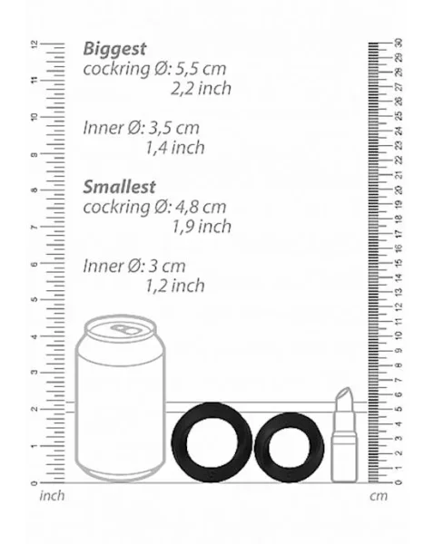 No. 86- Cock Ring Set Black