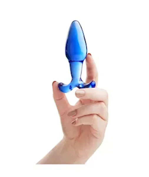 Lucent Fleur Glass Butt Plug - 4.5 Inch - Blue - 4.5 Inch — image 6 of 6