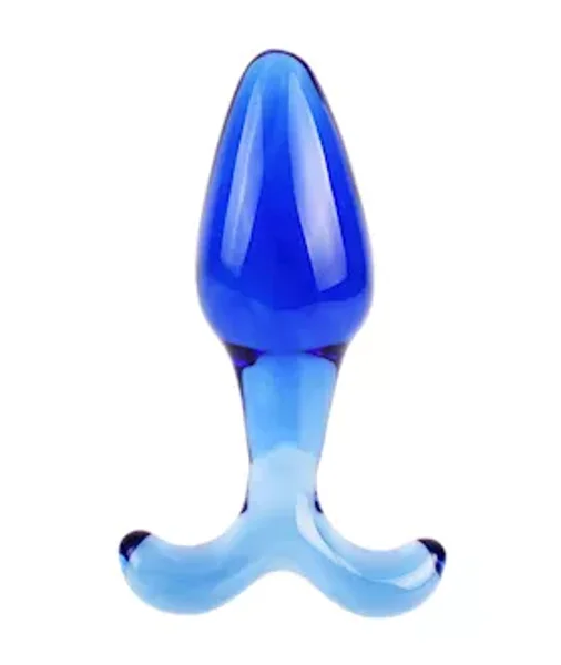 Lucent Fleur Glass Butt Plug - 4.5 Inch - Blue - 4.5 Inch — image 5 of 6