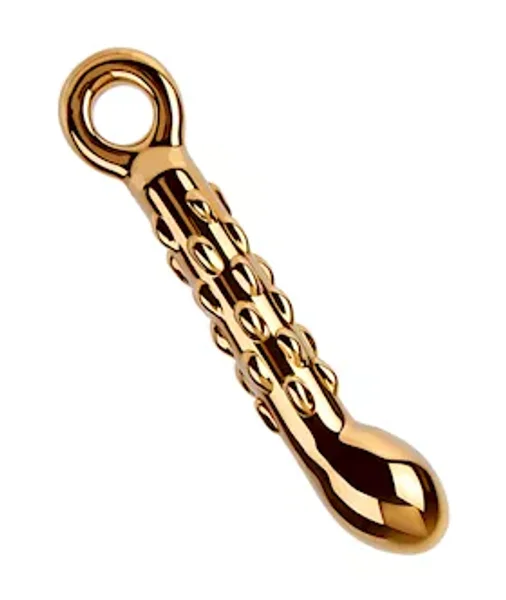 Raindrop Gold Glass P-spot Massager  - Gold - 6.8 Inch — image 2 of 2
