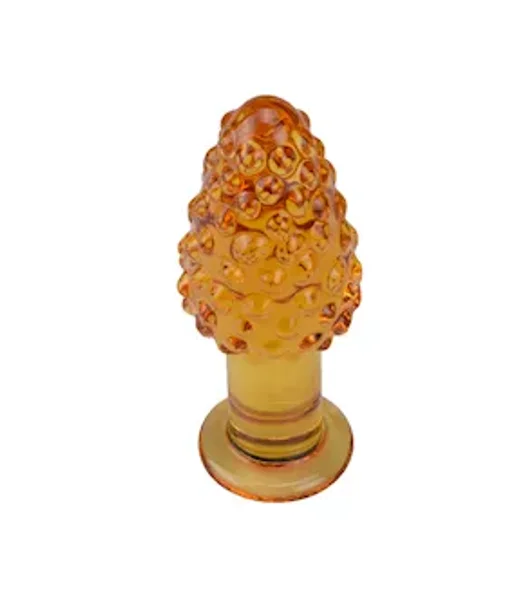Bubbled Gold Glass Butt Plug  - Gold - 4.1 Inch — image 4 of 4