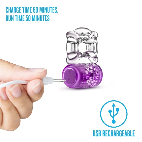 Play With Me - Pleaser Rechargeable C-ring - Purple
