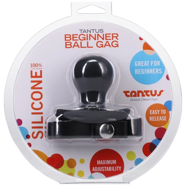 Silicone Beginner Ball Gag By Tantus - Onyx