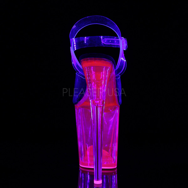 8 inches Heel, 4 inches UV Reactive Tinted PF Ankle Strap Sandal — image 4 of 4