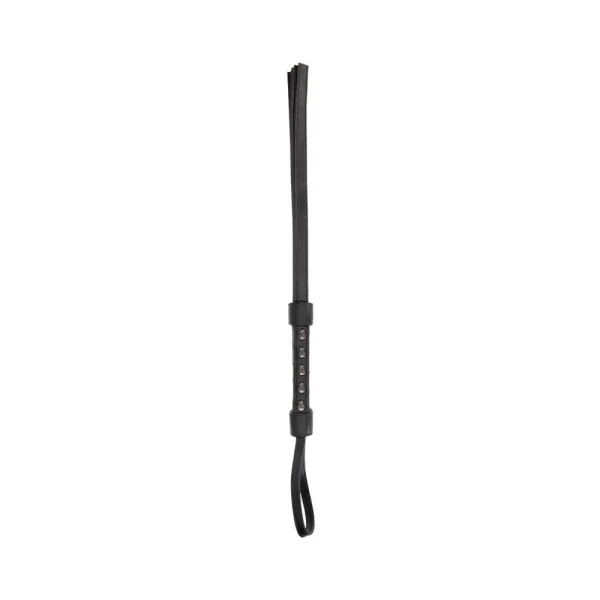 Ouch! Skulls & Bones Whip With Skulls - Black