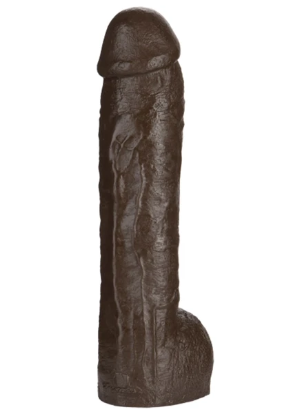 Doc Johnson Vac-U-Lock Realistic Hung 12" Cock - Chocolate
