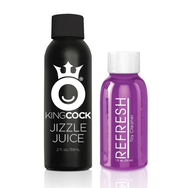 King Cock 8" Squirting Cock With Balls - Vanilla