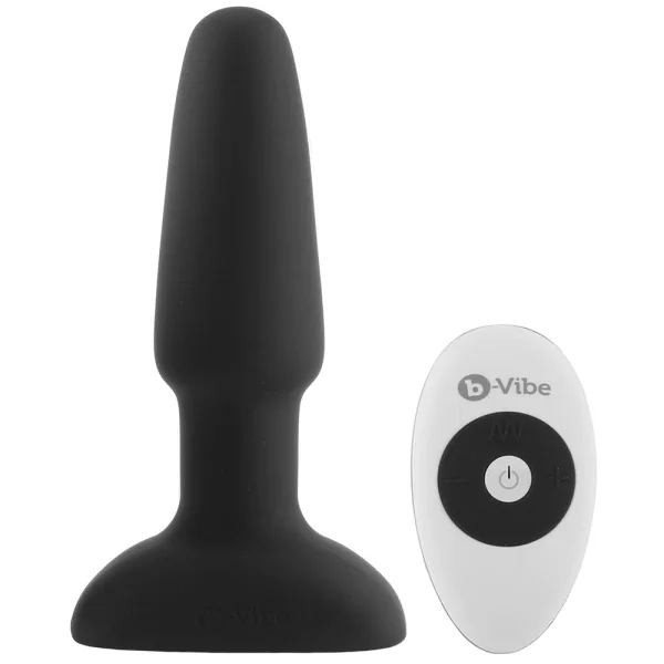b-Vibe Rimming Plug 2 - Waterproof Remote Control Vibrating Anal Toy - Black