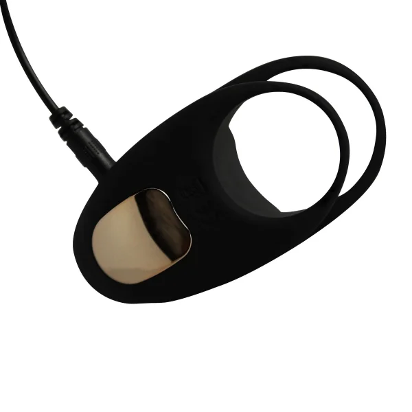 Wireless Vibrating Double Cock Ring With Tongue Taser - Enhance Erections & Pleasure!