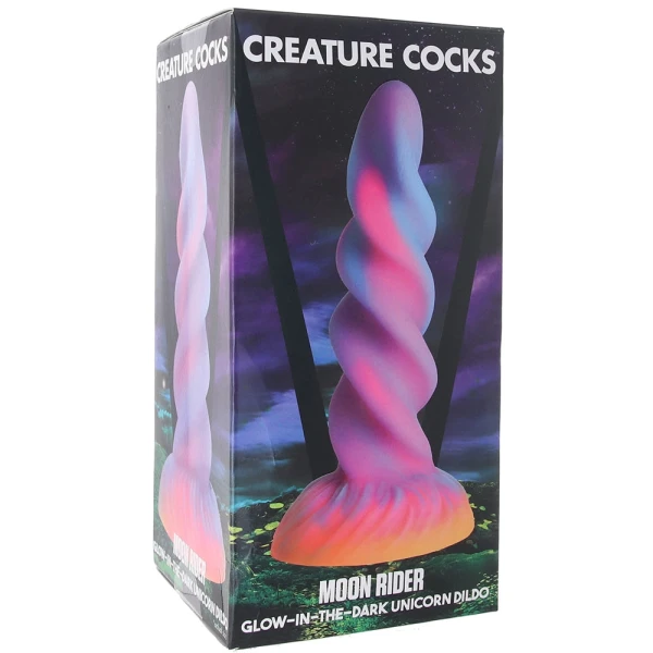 Moon Rider Glow In The Dark Unicorn 8" Silicone Suction Cup Dildo By Creature Cocks