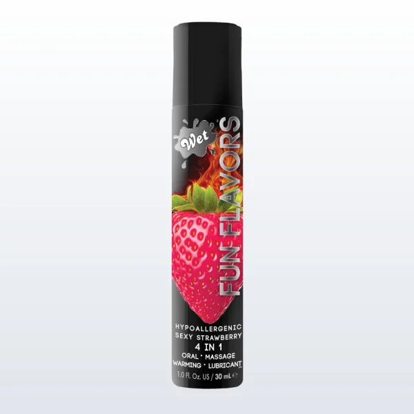 Wet Fun Flavors Sexy Strawberry Warming Water-Based Lube | 3oz
